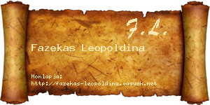 Fazekas Leopoldina névjegykártya